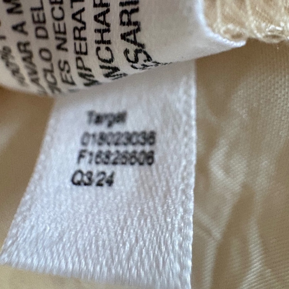 A New Day Top Women Cream Textured Asymmetrical Strap Top Size XL - Picture 13 of 14